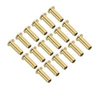 PATIKIL 4mm ID 6mm OD Brass Compression Insert, 12 Pack Insert Tube Support Compression Fitting Accessories Kit for Water Oil Air Pipe