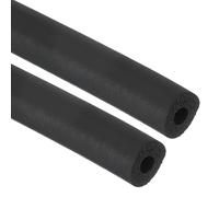PATIKIL 4mm ID x 12mm OD x 1m Long Pipe Insulation Foam Tube, 2pcs Pipe Cover Wrap Roll EPDM Bar Tubing for Handle Grip Guitar Stand AC Units, Exercise Machine Handle, Black