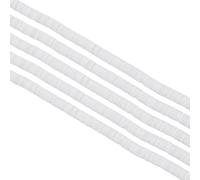 PATIKIL 4mm Polymer Clay Beads Spacer, 1750Pcs 5 Strands Round Flat Handmade Bead Spacer for Craft Home Decor Chain Bracelets Jewelry Making, White