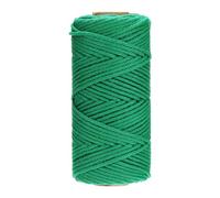 PATIKIL 4mm x 109 Yard Macrame Cord, Soft Cotton Colored Macrame Yarn String 4 Strand Twisted for Wall Hanging Plant Hanger Dreamcatcher DIY Knitting Supplies, Emerald Green