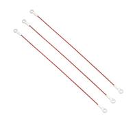 PATIKIL 4mm x 50cm Lanyard Cable, 3 PCS 304 Stainless Steel Cable Eyelets Ended Short Wire Rope Lanyard Safety Tether Chain Lock for Outdoor Gate Curtains Hanging Lamps, Red