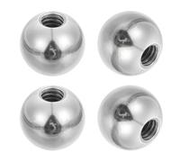 PATIKIL 4Pcs 17.4mm Ball Nuts Knob, 1/4"-20 UNC Female Threaded Steel Swivel Ball Joint Adapter Converter for Super Clamp Camera Hot Shoe Mount Light Tripod Phone Holder, Silver