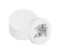 PATIKIL 4Pcs 2" Rubber Carving Blocks, Soft Linoleum Art Carving Block Round Crafts Stamp Making for Printmaking Stamps Carving Supplies, White