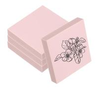 PATIKIL 4Pcs 2X2 Rubber Carving Blocks, Soft Linoleum Art Carving Block Square Crafts Stamp Making for Printmaking Stamps Carving Supplies, Pink