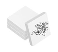 PATIKIL 4Pcs 2X2" Rubber Carving Blocks, Soft Linoleum Art Carving Block Square Crafts Stamp Making for Printmaking Stamps Carving Supplies, White