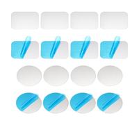 PATIKIL 4pcs 38x50mm Rectangle Metal Plate, 4pcs 40x0.5mm Round Metal Plate Adhesive Backing Replacement Discs Stickers for Phone Magnet Mount Car Holder Phone Case Wall Wood Glass