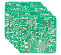 Patikil 4pcs Circuit Board Coasters - FR-4 Material, Green