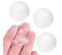 PATIKIL 4Pcs Diameter 35mm Flat Convex Lens, Height 8mm PMMA Acrylic LED Optical Smooth Convex Condenser Lens with Edge for Flashlight Car Bike Head Lamp Spotlight, Transparent