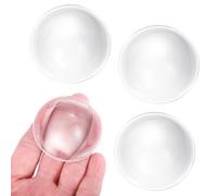 PATIKIL 4Pcs Diameter 52mm Flat Convex Lens, Height 22mm PMMA Acrylic LED Optical Smooth Convex Condenser Lens with Edge for Flashlight Bike Head Lamp Spotlight, Transparent