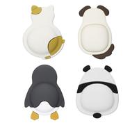 PATIKIL 4Pcs Door Knobs Stopper, Dog/Cat/Bird/Panda Design Door Handle Bumper Guards, Self-Adhesive Wall Protectors for Door Handle Table Corner and Home, Brown, Yellow, Black, Black&White