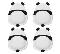 PATIKIL 4Pcs Door Knobs Stopper, Panda Design Door Handle Bumper Guards, Self-Adhesive Wall Protectors for Door Handle Table Corner and Home Decor, Black&White