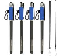 PATIKIL 4Pcs Elastic Pen Holder with 2 Lanyards, Anti Lose Portable Pen Holder for Necklace Carpenters Teachers Construction Workers, Dark Blue