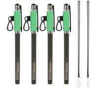 PATIKIL 4Pcs Elastic Pen Holder with 2 Lanyards, Anti Lose Portable Pen Holder for Necklace Carpenters Teachers Construction Workers, Bright Green