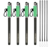 PATIKIL 4Pcs Elastic Pen Holder with 4 Lanyards, Anti Lose Portable Pen Holder for Necklace Carpenters Teachers Construction Workers, Bright Green