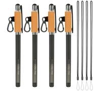 PATIKIL 4Pcs Elastic Pen Holder with 4 Lanyards, Anti Lose Portable Pen Holder for Necklace Carpenters Teachers Construction Workers, Orange