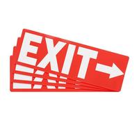 PATIKIL 4Pcs Exit Signs Stickers with Right Arrow,11.8x3.93 Inch Vinyl Self-Adhesive Sticker Paper for Indoor Outdoor Business Office Warehouse Workplace Stores,White