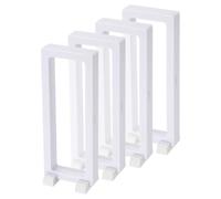 PATIKIL 4Pcs Floating Display Case, 7.1x0.2 Inch Plastic Challenge Coin Display Stand Holder Frames Transparent PE Jewelry Storage Box for Necklace Medal Medallion Stamps, White