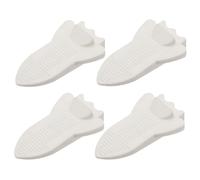 PATIKIL 4Pcs Floor Stopper Wedge, 0.7 Inch Rubber Door Stoppers Rubber Stops for Bottom of Door on Carpet Concrete Tile Wood for Home Office Workshops, White