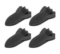 PATIKIL 4Pcs Floor Stopper Wedge, 0.7 Inch Rubber Door Stoppers Rubber Stops for Bottom of Door on Carpet Concrete Tile Wood for Home Office Workshops, Black