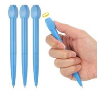 PATIKIL 4PCS Funny Rollerball Pens, 0.5mm Interesting Writing Pen Black Gel Ink Pens Cute Answers Questions Choose ABCD Rotation Decompression for Gift Friends, Blue