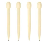PATIKIL 4PCS Funny Rollerball Pens, 0.5mm Interesting Writing Pen Black Gel Ink Pens Cute Answers Questions Choose ABCD Rotation Decompression for Gift Friends, Yellow