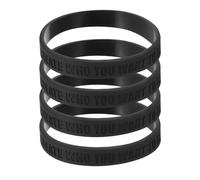 PATIKIL 4Pcs Greatness Is A Choice Motivational Wristbands, Personalized Bands with Text Silicone Wristbands Custom Rubber Bracelets for Fitness Workouts Exercise, Black