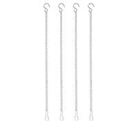 PATIKIL 4Pcs Hanging Chains with S Hooks, 30cm Plant Hangers for Bird Feeders Planters Lanterns Wind Chimes Chalkboards and Ornaments, Silver