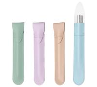 PATIKIL 4Pcs Leather Pen Pouch Sleeve, Leather Fountain Pen Holder Case Protective Cover for Storing Ball Points Pencils Fountain Office Business Gifts, Pink/Purple/Light Green/Light Blue