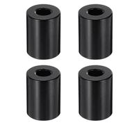 PATIKIL 4pcs M5 Aluminium Spacers, 3/16" ID x 1/2" OD Round Standoff Spacer, Unthreaded Metal Spacers for 3/16" M5 Screws Bolts, Black 5/8" Length