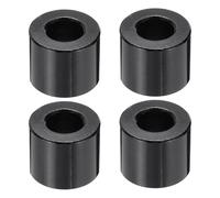 PATIKIL 4pcs M6 Aluminium Spacers, 1/4" ID x 1/2" OD Round Standoff Spacer, Non-Threaded Metal Spacers for 1/4" M6 Screws Bolts, Black 3/8" Length