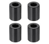 PATIKIL 4pcs M6 Aluminium Spacers, 1/4" ID x 1/2" OD Round Standoff Spacer, Unthreaded Metal Spacers for 1/4" M6 Screws Bolts, Black 5/8" Length