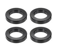PATIKIL 4pcs M6 Aluminium Spacers, 1/4" ID x 3/8" OD Round Standoff Spacer, Unthreaded Metal Spacers for 1/4" M6 Screws Bolts, Black 3/32" Length