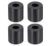 PATIKIL 4pcs M6 Aluminium Spacers, 1/4" ID x 5/8" OD Round Standoff Spacer, Unthreaded Metal Spacers for 1/4" M6 Screws Bolts, Black 5/8" Length