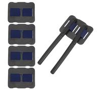 PATIKIL 4Pcs Pen Holder for Notebooks, Self-Adhesive Elastic Pencil Holder Double Pen Loop Ultra-Thin Leather Design for Planner Clipboard Journal Calendar Office Accessories, Dark Blue