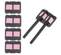 PATIKIL 4Pcs Pen Holder for Notebooks, Self-Adhesive Elastic Pencil Holder Double Pen Loop Ultra-Thin Leather Design for Planner Clipboard Journal Calendar Office Accessories, Pink