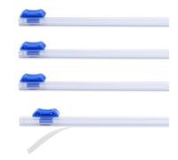 PATIKIL 4pcs Plastic Wrap Cutter, 17in Plastic Wrap Slide Cutter Self Adhesive Installation Replacement for Aluminum Foil Wax Paper Parchment Paper Wrap Dispenser, Blue