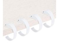 PATIKIL 4Pcs Purse Hook for Table, C-Shaped Purse Hanger for Desk Portable Nail Free Heavy Duty Under Desk Handbag Holder Backpack Headphone Small Hook, White