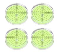 PATIKIL 4pcs Round Bubble Level 50x10mm Mini Circular Bullseye Spirit Levels Measuring Layout Tools for Leveling Camera Tripod Telescope Workshop Turntable Pictures Frame, Green