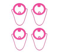 PATIKIL 4Pcs Silicone Coffee Carrier, Reusable Silicone Tumbler Strap Water Bottle Handle Holder with Strap for Hanging Beverage Take Out Coffer Milk, Rose