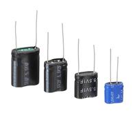 PATIKIL 4Pcs Super Capacitor, 5.5V 1F/4F/2F/0.47F Aluminum Super Capacitors Winding Type Energy Storage for Board Backup Energy Storage, Blue/Black