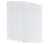 PATIKIL 4Pcs White Blank Metal Sign 7.9x3.9" Blank Aluminum Signs Write-On