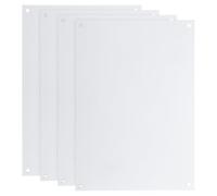 PATIKIL 4Pcs White Blank Metal Sign 9.8x6.9" Blank Aluminum Signs Write-On