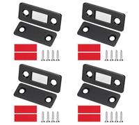 PATIKIL 4Set Cabinet Magnetic Catch, Drawer Magnets Thin Cabinet Door Magnets for Kitchen Wardrobe Cupboard Closet Door Closing Magnetic Touch Catch Closer, Black