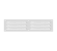 PATIKIL 4x16 Inch Aluminum Vent Cover, Screen Air Grille Ventilation Cover HVAC Louvered Grill Built-in Mesh for Home Kitchen Fireplace Bathroom Wall Ceiling, Silver