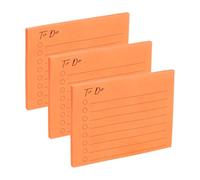 PATIKIL 4x3 to Do Lined Sticky Notes, 3 Pad Daily to Do List Notepads Sticky Notes, Checklist Message Self-Stick Pads for Home Office Reminders Lists Planning, Orange Red, 50 Sheets/Pad
