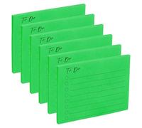 PATIKIL 4x3 to Do Lined Sticky Notes, 6 Pad Daily to Do List Notepads Sticky Notes, Checklist Message Self-Stick Pads for Home Office Reminders Lists Planning, Bright Green, 50 Sheets/Pad