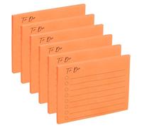 PATIKIL 4x3 to Do Lined Sticky Notes, 6 Pad Daily to Do List Notepads Sticky Notes, Checklist Message Self-Stick Pads for Home Office Reminders Lists Planning, Orange Red, 50 Sheets/Pad