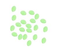 PATIKIL 4x3mm Glow Fishing Beads, 100Pcs Soft Plastic Oval Rubber Luminous Fishing Bait Eggs Rig Bead Tackle Lures Accessories with Storage Box, Green