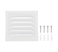 PATIKIL 4x4" Attic Vent Soffit Vent, Aluminum Alloy Rectangular Floor HVAC Air Vent Covers Metal Return Grille Louver with Screen Mesh and Screw for Wall Ceiling Attic Doors Home