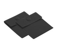 PATIKIL 4x4 Inch Jewelry Pouch, 2 Pack Soft Velvet Pouches with Snap Button Portable Storage for Rings Necklace Bracelet Earring Watch, Black